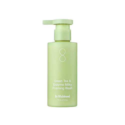 By Wishtrend Green Tea & Enzyme Milky Foaming Wash 140ml - auraskincosmetic